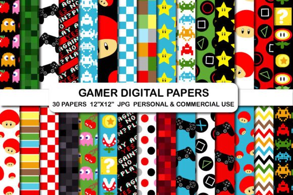 Download Video Game Digital Papers, Gamer Paper - Video game Collection