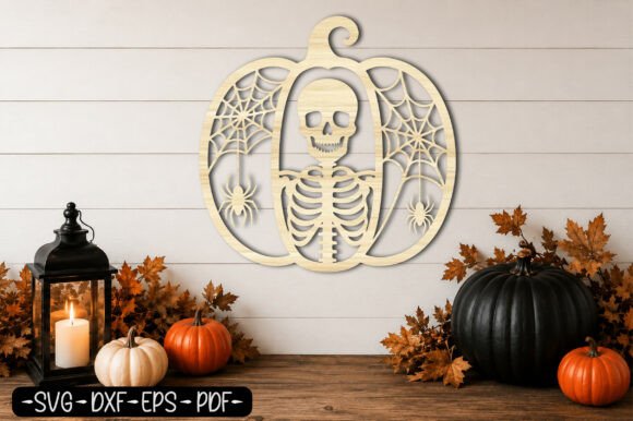 Download Skeleton Pumpkin Halloween SVG - Premium Resources